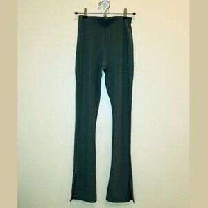 Zara Deep Teal Ribbed Flare Pants